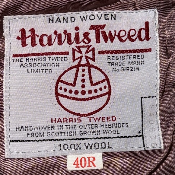 Harris Tweed Vintage Wool Sport Coat SZ 40R - Picture 10 of 12